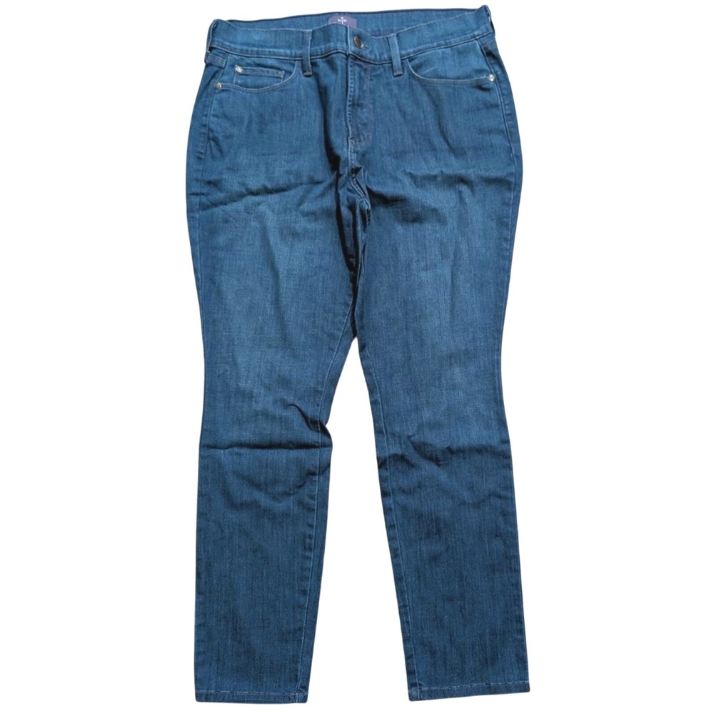 NYDJ Plus 14 P Petite Skinny Denim Jeans  USA Stretchy Slim Not your Daughters